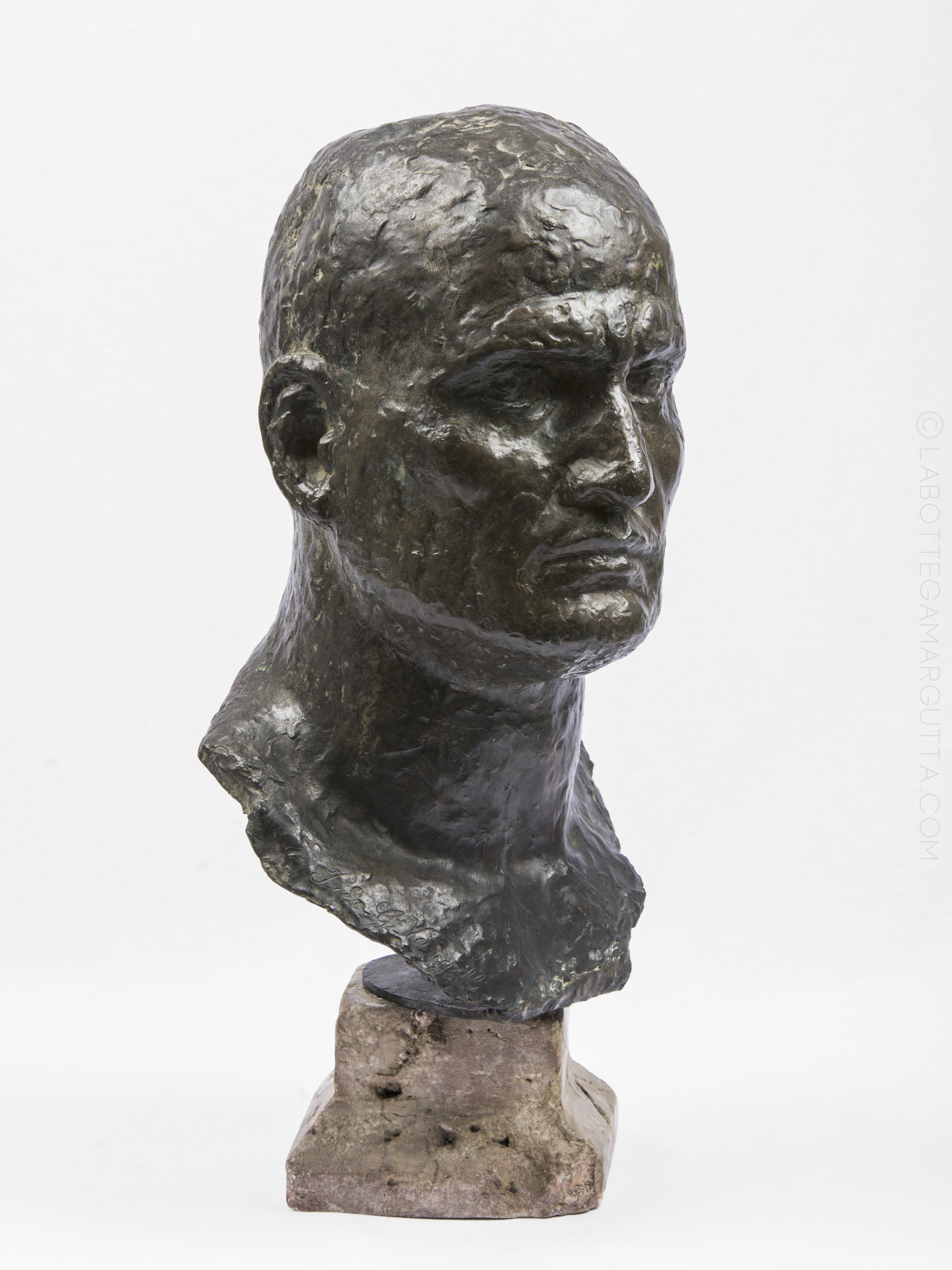 Busto in bronzo di Mussolini XX secolo