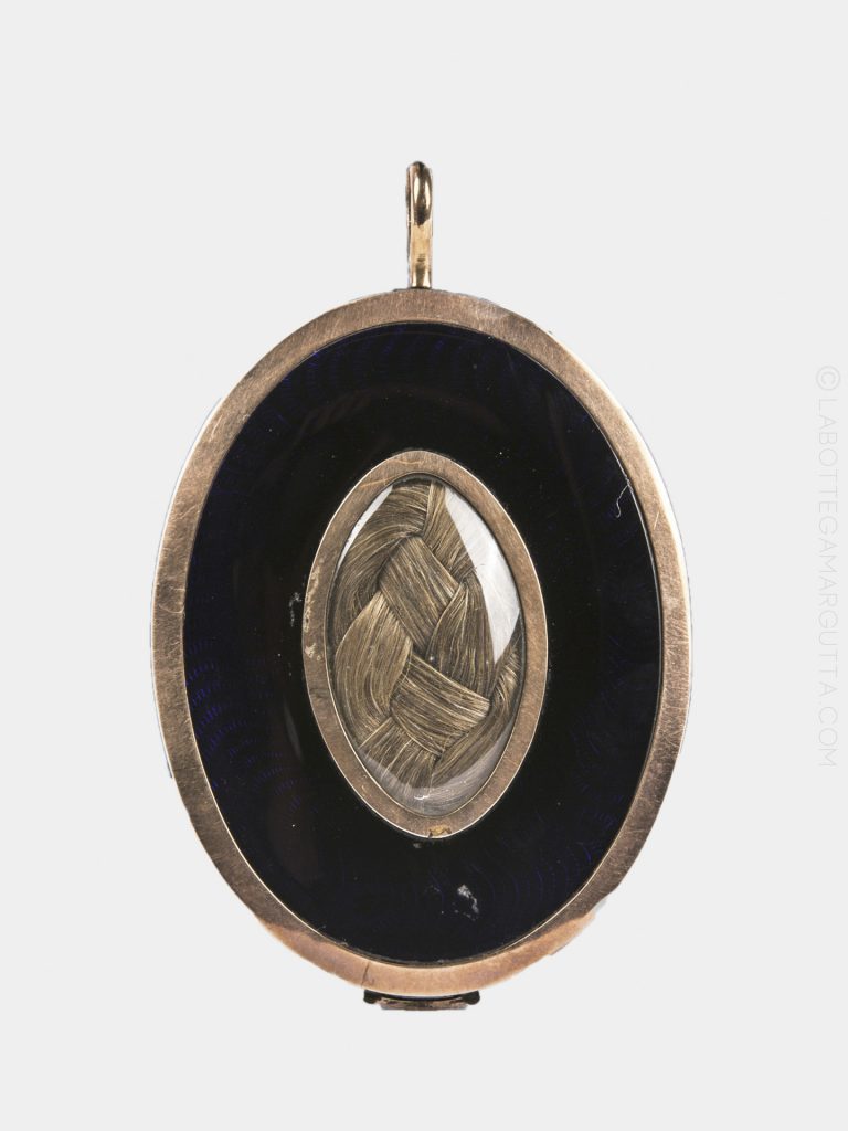 Quadretto Ovale In Miniatura Per Casa Delle Bambole - Ritratto Vittoriano Con Cornice Oro, Scala 1:12