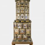 Antica stufa in maiolica. Germania, fine '600 inizi '700